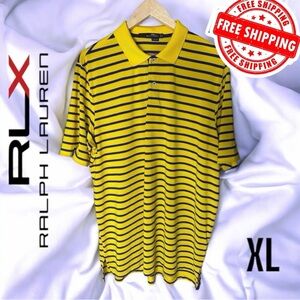 Ralph Lauren RLX Polo Mens XL Striped Trump National Charlotte FREE SHIPPING